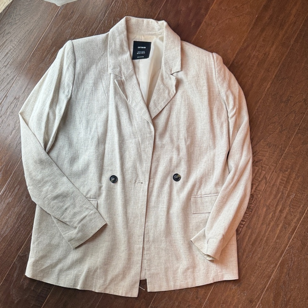 Cotton On Women's linen Beige Blazer
